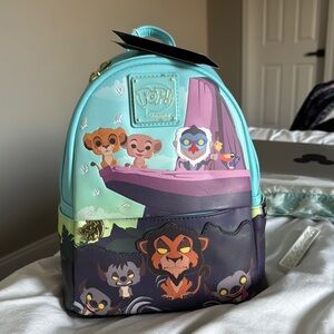 Disney Blue and Purple Colorful Backpack - pop! By loungefly
